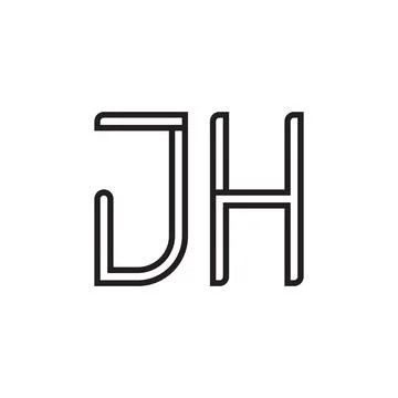 Jh initial letter vector logo icon Stock Illustration