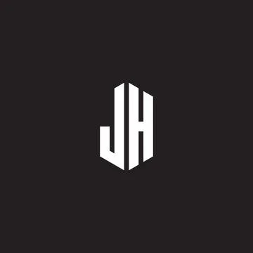JH Logo monogram with hexagon shape style design template Stock Illustration