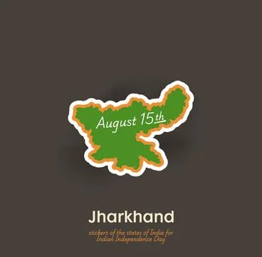 Jharkhand vector sticker Stock Illustration