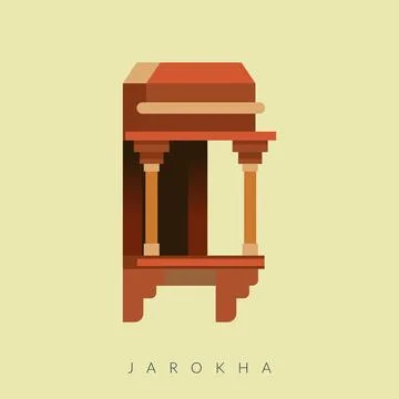 Jharokha Frame - Window Elements for Invitations - Stock Illustration Illustrazione stock