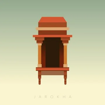 Jharokha Frame - Window Elements for Invitations - Stock Illustration Stock Illustration