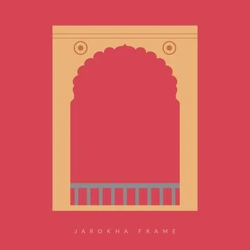 Jharokha Frame - Window Elements for Invitations - Stock Illustration Stock Illustration