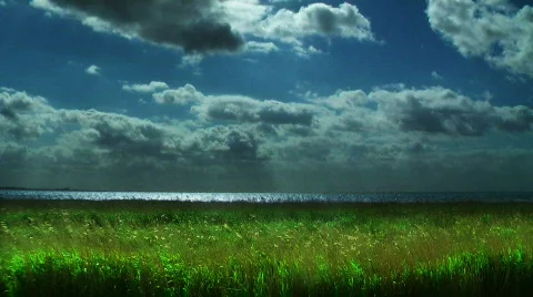 JHD - Seasons - Summer - Coast + Sky 00070 Stock Footage