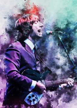 Jhon Lennon Stock Illustration