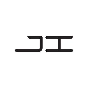 Ji initial letter vector logo icon Stock Illustration