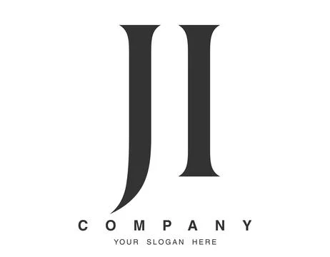 JI logo design. Initial letter j and i serif font style. Creative classic c.. Stock Illustration