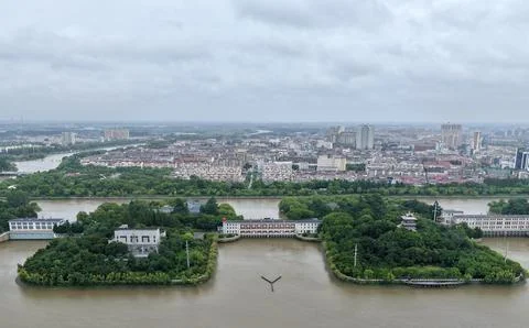 The Jiangdu Water Control Project, source of the eastern route of the South-t Stock Photos