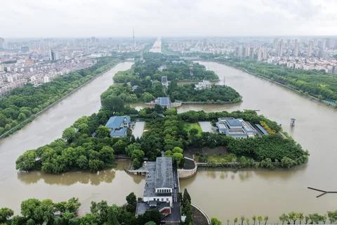 The Jiangdu Water Control Project, source of the eastern route of the South-t Stock Photos