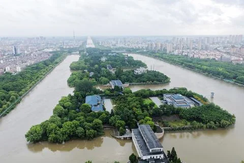 The Jiangdu Water Control Project, source of the eastern route of the South-t Stock Photos