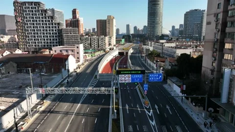 Jiangpu Road tunnel Stock Footage 172391041