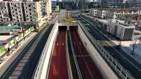 Jiangpu Road tunnel Stock Footage 172391165