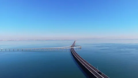 Jiaozhouwan bridge in Qingdao Stock-Footage 324959395