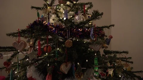 Jib up on Christmas Tree Stock Footage 88405907