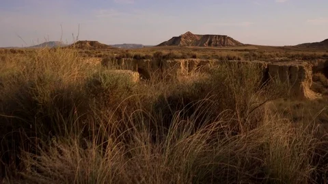 Jib shot of desert Canyon Stock Footage 80660661