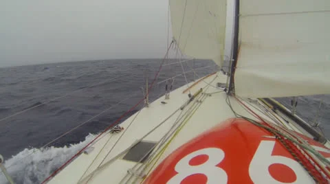 Jib to windward Stock Footage 25420118