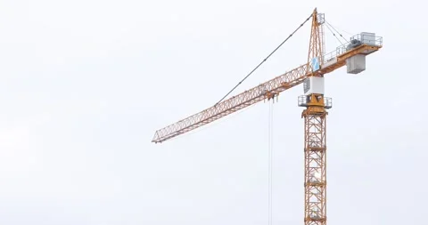Jib of a yellow tower crane Stock-Footage 146034463