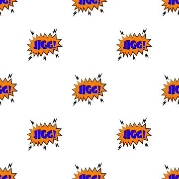 Jigg explosion sound effect pattern seamless vector Illustrazione stock