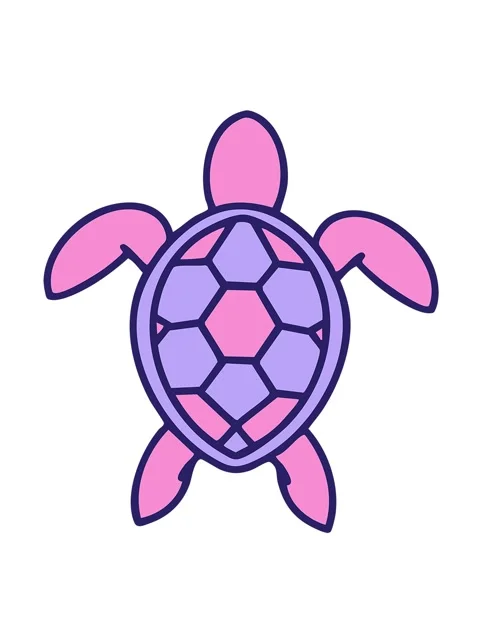 Jiggle and pause animation of brazilian turtle shown from above drawing Stock Footage 324200730