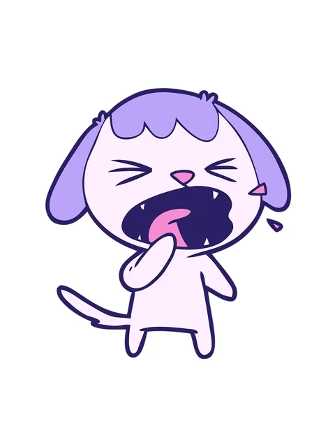 Jiggle and pause animation of cartoon dog barking Stock Footage 324086333