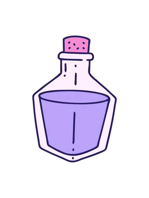 Jiggle and pause animation of cartoon of a potion bottle Vídeo Stock 324091699