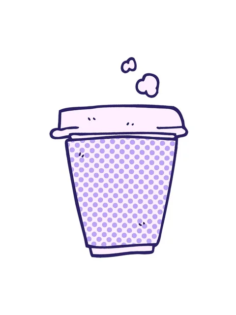 Jiggle and pause animation of cartoon doodle coffee cup Stock Footage 324099547