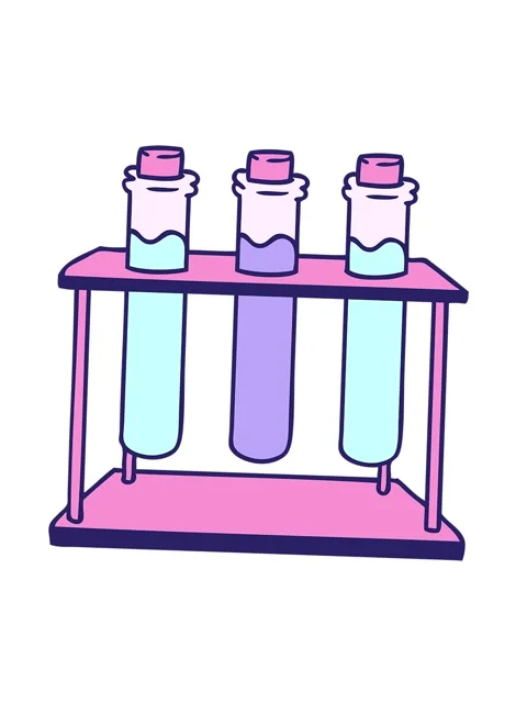 Jiggle and pause animation of cartoon doodle of a science test tube Stock Footage 324150549