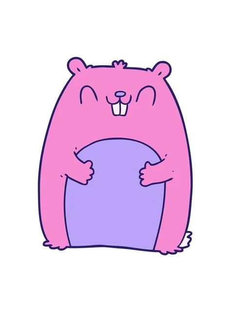 Jiggle and pause animation of cartoon happy gopher Stock Footage 324186707