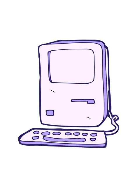Jiggle and pause animation of cartoon of computer Stock Footage 324201791