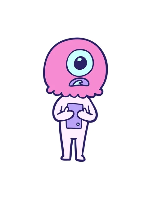 Jiggle and pause animation of cartoon cyclops alien spaceman design Stock Footage 324239370