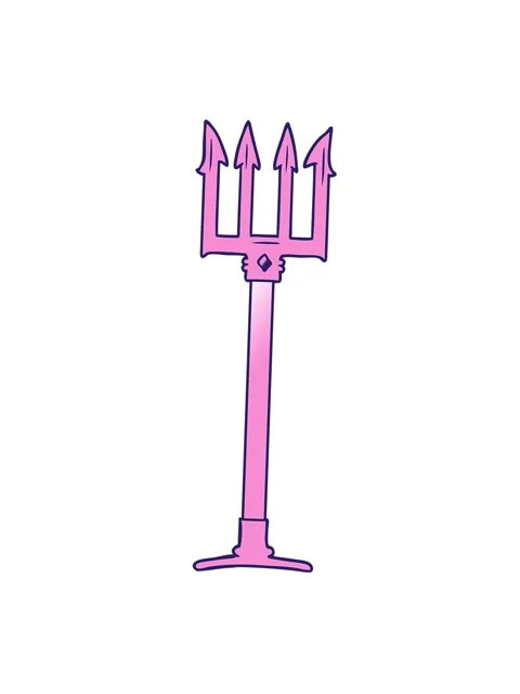 Jiggle and pause animation of cartoon trident Video stock 324262718