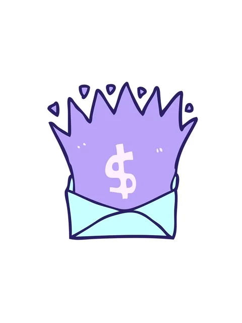 Jiggle and pause animation of cartoon envelope with money sign Stock Footage 324271710