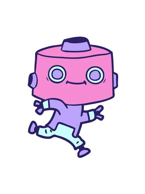Jiggle and pause animation of cartoon android image Stock Footage 324283680