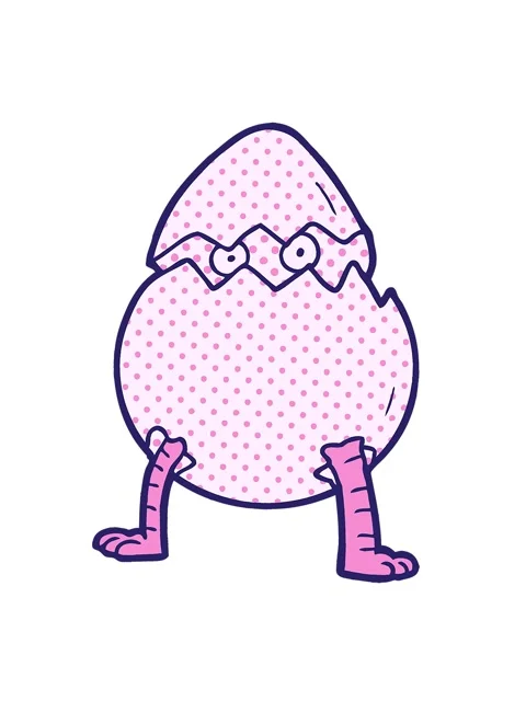 Jiggle and pause animation of cartoon hatching egg Stock Footage 324355653