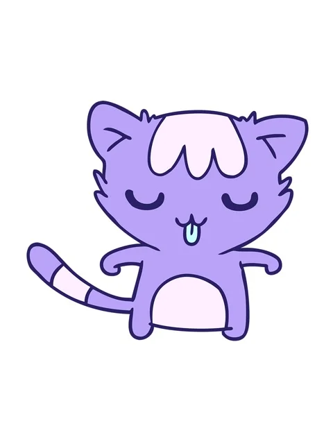 Jiggle and pause animation of cartoon illustration of a kawaii cute racoon Stock Footage 324388982