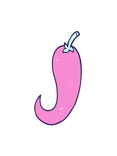 Jiggle and pause animation of cartoon doodle red hot chilli pepper Stock Footage 324393278