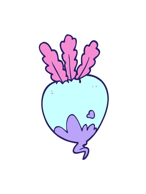 Jiggle and pause animation of cartoon doodle beet root Stock Footage 324402747