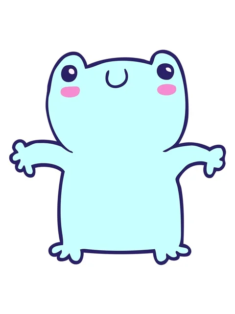Jiggle and pause animation of cartoon frog Stock Footage 324412224