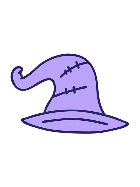 Jiggle and pause animation of cartoon of an old wizard hat Stock Footage 324482348