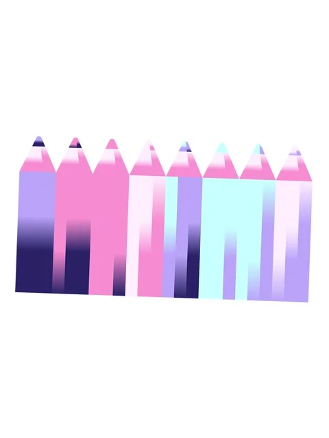 Jiggle and pause animation of color pencils graphic vector illustration icon Stock Footage 324073659