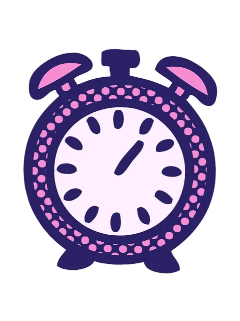 Jiggle and pause animation of comic book style cartoon of a alarm clock Video stock 324105193