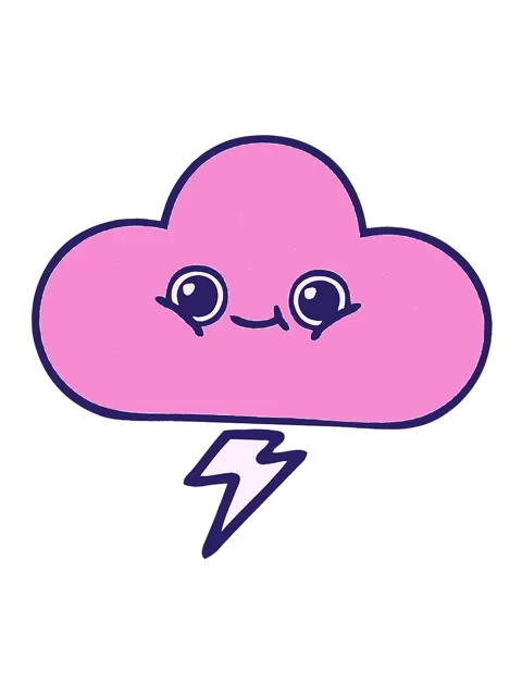 Jiggle and pause animation of comic book style of a storm cloud Stock Footage 324164406