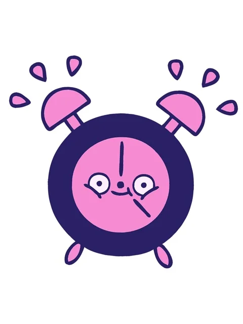 Jiggle and pause animation of a comic book style cartoon of a alarm clock Video stock 324273819