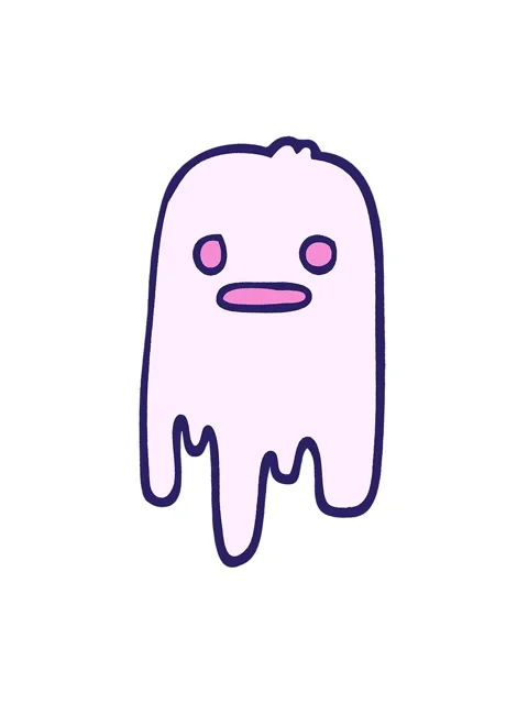 Jiggle and pause animation of comic book style cartoon spooky ghost Stock Footage 324365691