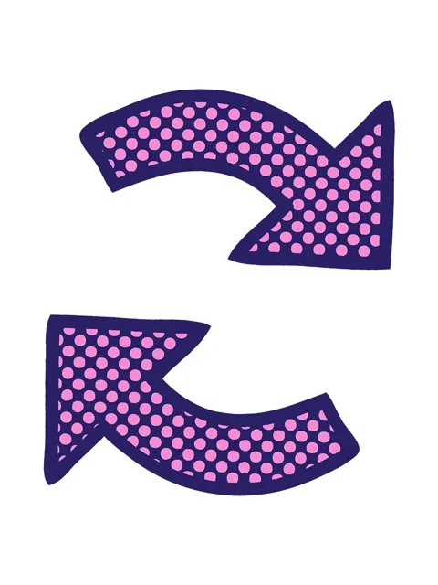 Jiggle and pause animation of comic book style cartoon of a directional arrow Stock Footage 324415309