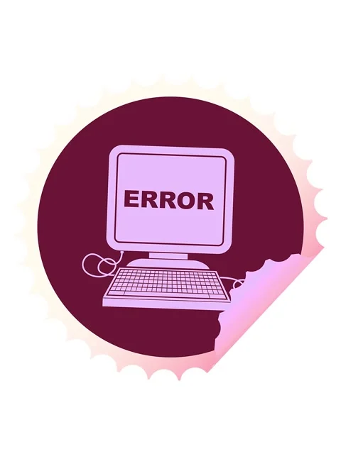 Jiggle and pause animation of computer error vector illustration circular p.. Stock Footage 324328774