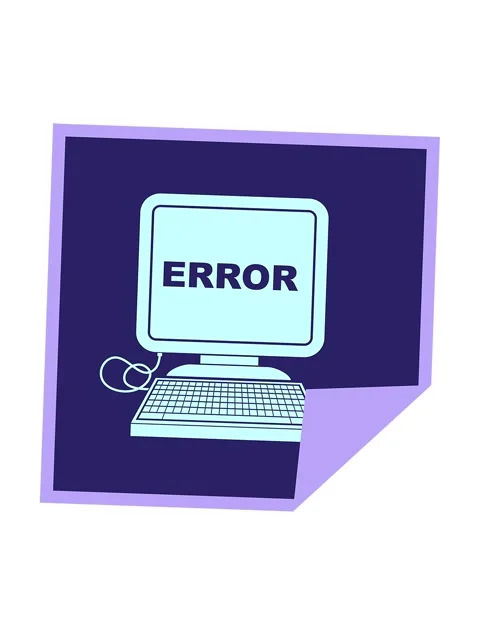 Jiggle and pause animation of computer error vector illustration square pee.. Stock Footage 324477605