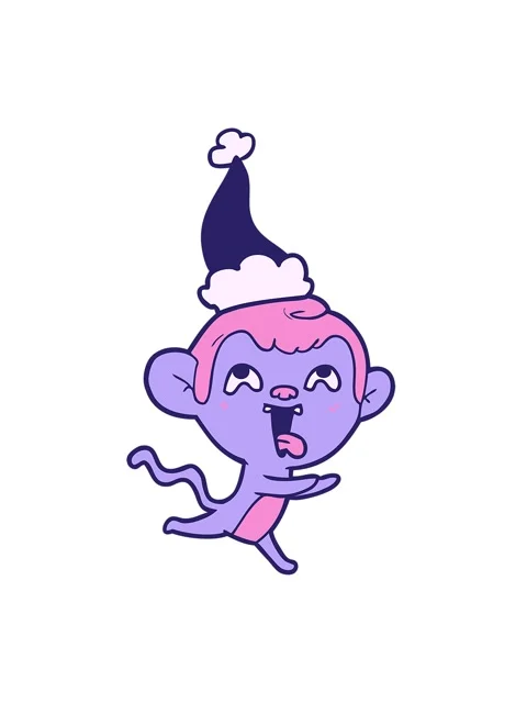 Jiggle and pause animation of crazy hand drawn line drawing of a monkey run.. Stock Footage 324477094