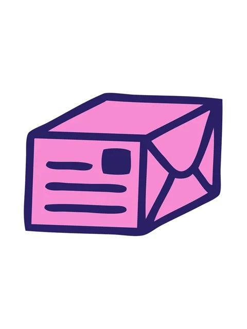 Jiggle and pause animation of cute cartoon of a paper parcel 動画素材 324472611