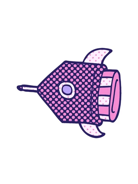 Jiggle and pause animation of a doodle of a rocket Stock Footage 324459939