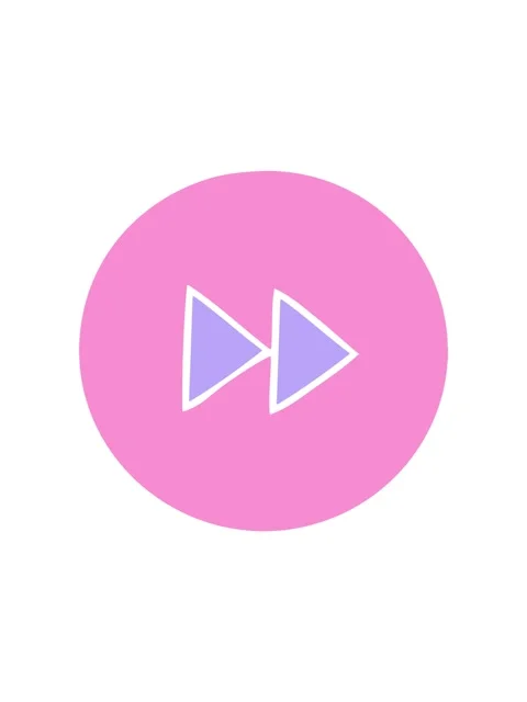 Jiggle and pause animation of flat symbol of a fast forward button icon Video stock 324157734